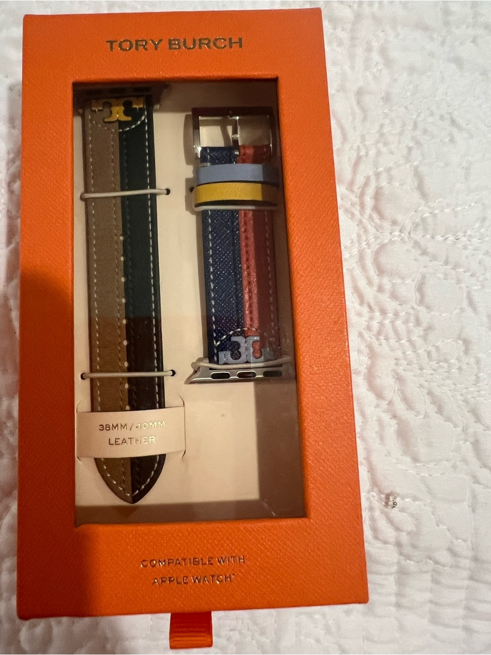 Leather Multicolor Replacement Watch Straps - 38mm/40mm - Picture 2 of 5